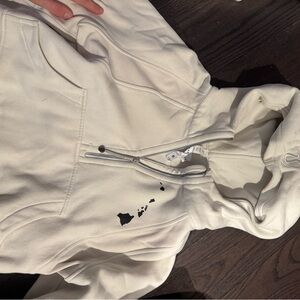 White Hoodie with Island Design